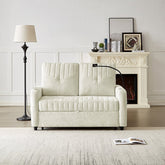 Bellemave® 53.9" Modern Loveseat Pull - out Sofa Bed with Adjustable Backrest, Two Cup Holders , a Phone Holder, Three Charging Ports and Side Storage Pockets - Bellemave